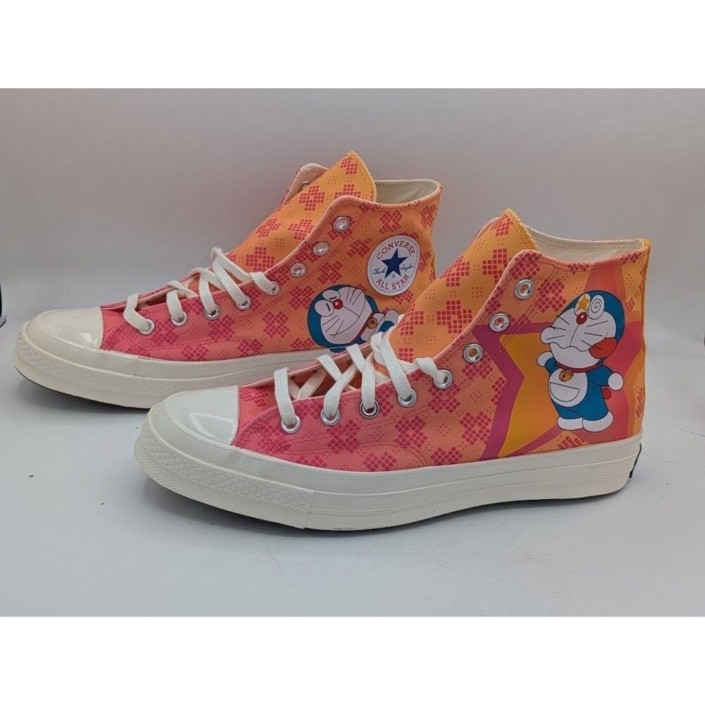 Converse Doraemon Chuck 70 High Top Shoes Men's 11 Womens 13 Pink Orange A15790C